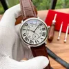 高級時計ダイヤモンドベゼル自動メカニカルメンズ41mmローマ数字マーカーステンレス鋼防水輝くデザイナー腕時計レザーストラップ