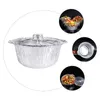 Baking Tools Pan Disposable Pans Tin Aluminum Tray Roastingbbq Container Take Round Out Cookingtrays Lids Pottart Pie Bowlgo