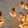 سلاسل 4M 10 مليت الثلج Globe String Lights صافية مصابيح عيد الميلاد جنية Garland Patio Home Cafe Xmas Tree Decoration