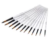 The latest 12-piece shell Painting white rod watercolor pen set two-color nylon hairtip brush many styles to choose from support custom logo