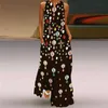 Summer Womens Clothes Sleeveless Casual Dresses V Neck Butterfly Print Dress