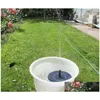 Bewässerungsgeräte Solarbetriebene 3 verschiedene Sprühköpfe Wasserpumpenset Gartenbrunnen Teich Kit Wasserfälle Display Nb0377 Drop Del Dhovb