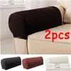 Stoelhoes ERS 2 stks PU lederen sofa armleuning elastische handdoek bankbeschermer verwijderbare fauteuil decor drop levering home tuin texti dhxnt