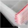 Sacchetti di immagazzinaggio 100Pcs Trasparente Autoadesivo Richiudibile Trasparente Cellophane Poly Opp Sigillo Confezione regalo Borsa Sacchetto di gioielli Drop Delive Dhwoo