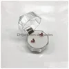 Boîtes à bijoux Bague en plastique transparent Boucles d'oreilles Affichage Pendentif Perles Organisateur de stockage Emballage Boîte cadeau 3 couleurs Drop Deliver Dhgarden Dhhnn