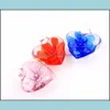 Pendentif Colliers À La Main Murano Murano Verre Mélange Couleur Fleur Coeur Fit Collier En Gros 6 Pcs Drop Delivery Bijoux Pendentifs Dhig3