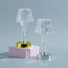 Lampes de table Led lampe en cristal avec Base Projection atmosphère veilleuses éclairage intérieur décoratif chambre chevet