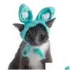 Dog Apparel Handmade Stylish Cute Pet Cat Knitted Hat Ears Headdress Fine Workmanship Soft Supplies Drop Delivery Home Garden Dhrbo