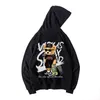 Herrtröjor tröjor skridskor björn anime tryck hoodies män och kvinnor överdimensionerade streetwear harajuku fasion casual hooded tröja y2k hoodie kläder 230111