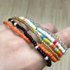 Anklets handgjorda pärlstavade anklet frön pärla elastisk kedja färgglad fotled armband på benfoten trendiga smycken för kvinnor män