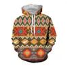 Herren Hoodies Jumeast 3D Afrikanischer Azteken Gedruckt Für Männer Übergroße Ethnische Abstrakte Muster Kapuzenpullover Vintage 90er Jahre Komfortkleidung