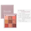 Maquillage d'ombre à paupières 9 couleurs Palette de fard à paupières Clavier étanche Bout des doigts Citrouille Mat et Shimmer Drop Livraison Santé Beauté Yeux Dhhq9