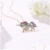 Collane con ciondolo Gioielli di moda Collana con strass colorati Girocolli con pony da donna Pendenti con consegna a goccia Dhdar