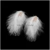 Hårklipp Barrettes modesmycken pärlor gren vit fjäder hårnål bröllop klänning po headpiece barrette droppleverans hårstrå dhacp