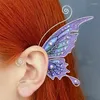 Backs Earrings Gothic Spirit Earclip Women's Colorful Flying Dragon Jewelry Fashion Woman Metal Wedding Party Decorative Ornament