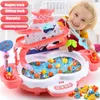 Party Games Crafts 2 In 1 Music Fishing Toy Children S Magnetic Electric Circulation Platform Water Play Game Toys For Kids Birthday Gift 230111