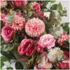 Flores decorativas grinaldas 50cm 100cm DIY Wedding Flower Wall Arranjo