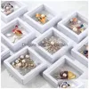 Boîtes à bijoux Transparent Pe Film Présentoir Stockage Collect Box Case Pour Bracelet Bague Boucle D'oreille Collier Drop Livraison Pac Dhgarden Dhlts