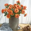 Dekorativa blommor kinesiska rosesimulering Flower Högkvalitativ Silk Home Decoration Dining Table Porch Wedding Decorations 3D