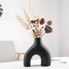 Dekorativa blommor Specialformad konstvasdekoration Creative Ceramic vardagsrum Blommor Arrangement Hem Porch Model Soft