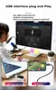 ME4 USB Microfoon RGB LED -LICHTEN RUIME REDUCTIE COMPUTER K Songopname Mobiele telefoon Live -uitzending met Shock Mount en Pop Fitriter