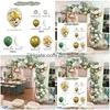 Autres fournitures de fête d'événement Noël New Ins Vintage Green Balloon Chain Suit Avocado Arch Garland Scene Layout Drop Deliv Dhgarden Dhq4K