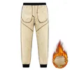 Men's Pants 2023 Winter Men Sweatpants Thermal Lined Thick Fleece Warm Sweat Casual Plus Velvet Sports Big Size Jogger Trousers