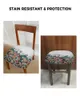 Campa a cadeira Mandala Flower Wood Grain Elasticity Cover Office Office Seat Protector Case Home Kitchen Dining Room Slipcovers