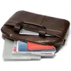 Briefcases Men's Leather Bags For Man Messenger Bag Male Genuine Travel Business Shoulder Laptop Briefcase Mens 2023