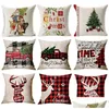 Autres fournitures de fête festive 176 motifs taie d'oreiller de Noël père Noël arbre de Noël bonhomme de neige Colorf Er maison canapé voiture décor coussin Dh3Pe