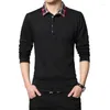 Polos pour hommes marque Polo à manches longues 5xl mâle printemps automne chemises en coton décontractées hommes vêtements camionnage AY3009