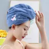 Towel Microfiber Shower Cap Women Dry Hair Strong Water Absorbent Triangle Hat Bath Hats Quick-drying Wiping