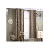 Curtain Chenille Jacquard Sier Blackout For Bedroom Modern Blind Fabric Grey Drapes Living Room Window Custom Size Drop Delivery Hom Dho84