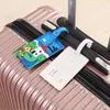 かわいいファッション旅行用荷物キーキーアクセサリー漫画シリカジェルスーツケースIDアドレスホルダー手荷物搭乗ポータブルラベルドロップFSXJY126