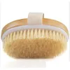 Bath Tools Accessories Body Dry Brush Natural Boar Bristle Organic Skin Bamboo Wet Back Shower Brushes Exfoliating Bathing Soft Fu Dhztf