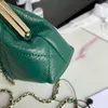 Mini Bag Vintage One Shoulder Bag Metal logo Locking Chain Bag C Luxury Designer Bag Female Crossbody Bag Mouth Red Envelope Leather