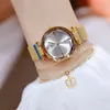 손목 시계 최고의 브랜드 레이디스 시계 다이아몬드 쿼츠 패션 밀라노 브레이슬릿 크리스탈 여성 모조 다이아몬드 몬트레 팜미