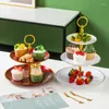 Płytki miski owocowe cukierki taca deserowa wyświetlacz stojak na obiad naczynia do serwowania kreatywnego salonu kuchennego zastawa stołowa