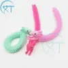 2023 Easter Bunny Fidget Noodle Toys Stretchy Strings Rabbit Animal Squishy squishies Sensory Bracelet Bangle Cartoon Silicone Wristbands Anti-Stress DHL T01I3LP