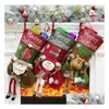 Dekoracje świąteczne Kreatywne duże wielkość pończochy dla dzieci imprezowe torby na cukierki Torba na prezent Skarp
