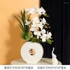 Decorative Flowers Home Decor Artificial Tulips Butterfly Orchid Magnolia Silk Flower Simulation Tulip Indoor Decoration Ornaments Potted