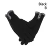 Five Fingers Gloves Autumn Winter Warm Female Non-Inverted Velvet Cashmere Full Finger Touch Screen Driving Skiing Windproof