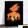 Peintures Goku Paysage Art Affiche Moderne Hd Prints Toile Peinture Mur Photos Décoration Modar Pour Salon Drop Delive Dhbfy