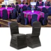 Housses de chaise en Spandex, extensibles, universelles, élastiques, blanches/noires, pour salle à manger, Banquet, El