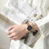 Montres-bracelets Mode Starry Sky Femmes Montres Polygon Surface Ulzzang Marque Qualités Dames Casual Femme Mat En Cuir Horloge