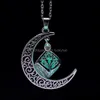 Pendant Necklaces Moon Star Glow In The Dark Necklace Alloy Plated Pendants Jewelry Vjbo4 Uwova 2165 Q2 Drop Delivery Dh4Ql