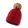 Cappelli cappelli 3 pezzi inverno per bambini a maglia guanti sciarpa set hord a autunno bambini ragazze ragazze carine pompon da berretto da bambino per bambini per esterno