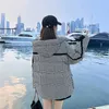 Women's Down Parkas Houndstooth Plaid Cotton Coat Jacket Korean version Vinter vadderad tjock varm brödkläder Topp 230111