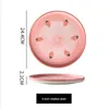 Plates Pink French Disc Steak Plate Dinner Party Dessert Supply Dinnerware Household Utensils Dishes Gifts