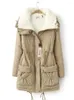 Abrigos de trinchera para mujer Abrigo de algodón fresco de invierno Mujeres Casual Sólido Grueso Suelto Parkas Mujer Elegante Moda Cálido Terciopelo Abajo Chaquetas Otoño